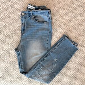 Skinny Denim jeans crop frayed